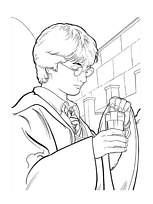 coloriage harry potter prepare une potion magique